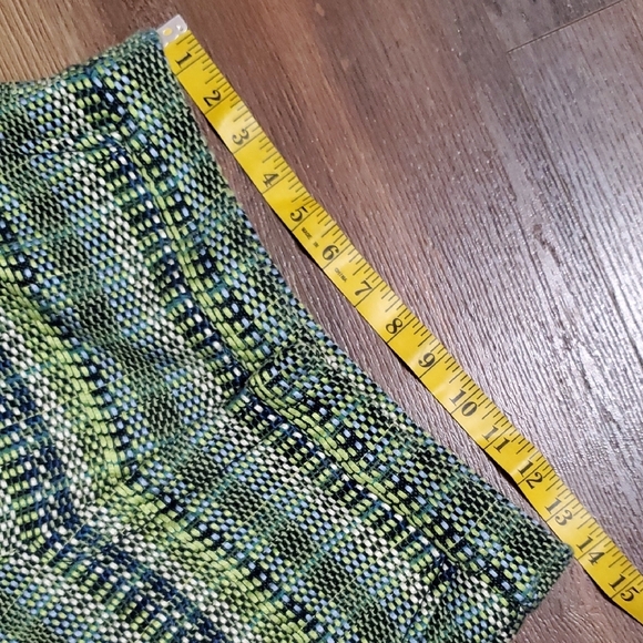 Cinq à Sept High Waist Green and Blue Flouncy Shorts - Picture 6 of 10